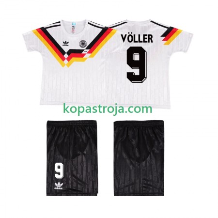 Billiga Fotbollströjor Tyskland VOLLER 9 Retro Barn Hemma tröja 1990 Kortärmad